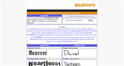 Desktop Screenshot of boldfonts.com