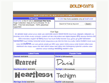 Tablet Screenshot of boldfonts.com